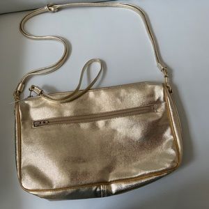 Small gold shoulder bag